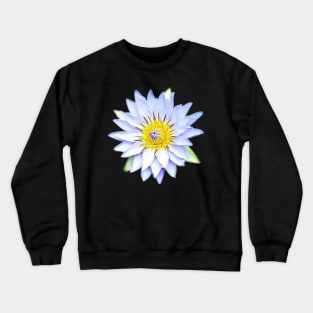 White Water Lily Artistic Style Pattern Crewneck Sweatshirt